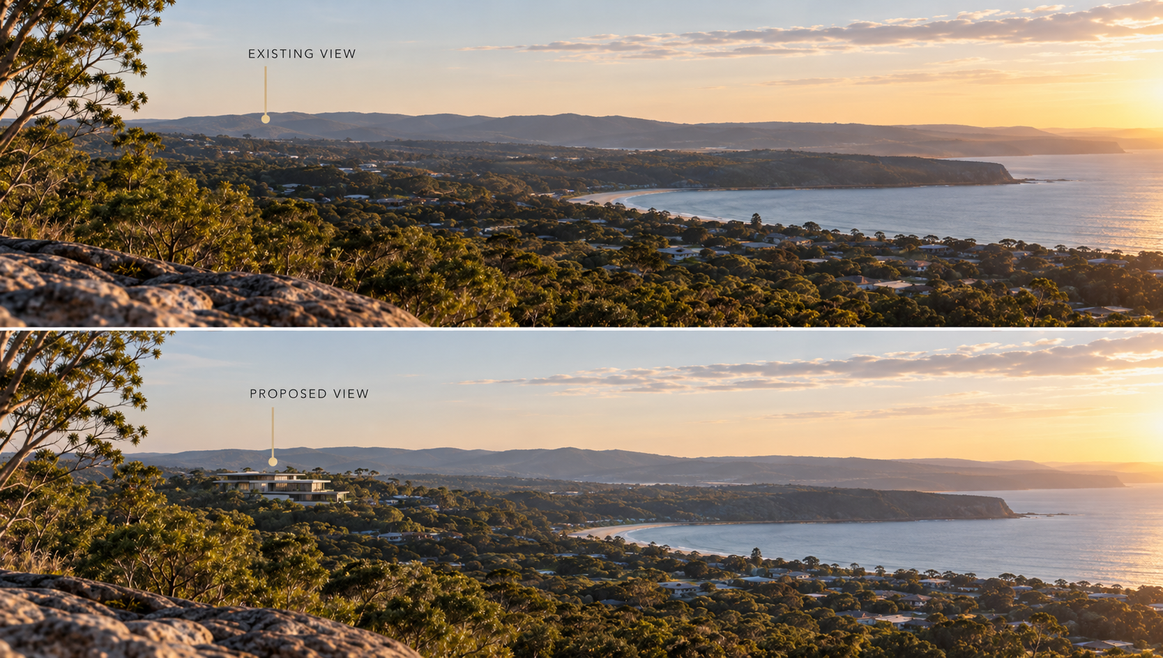 Photomontage of Existing and Proposed Coastal Views